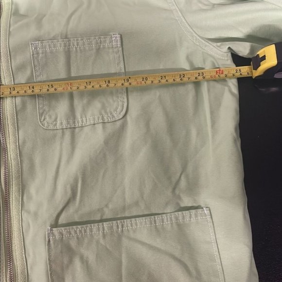 💖MEGA SALE💖Converse Mens 10020896-A07 Zip Front Long Sleeve Shirt Cotton Green - Picture 3 of 12